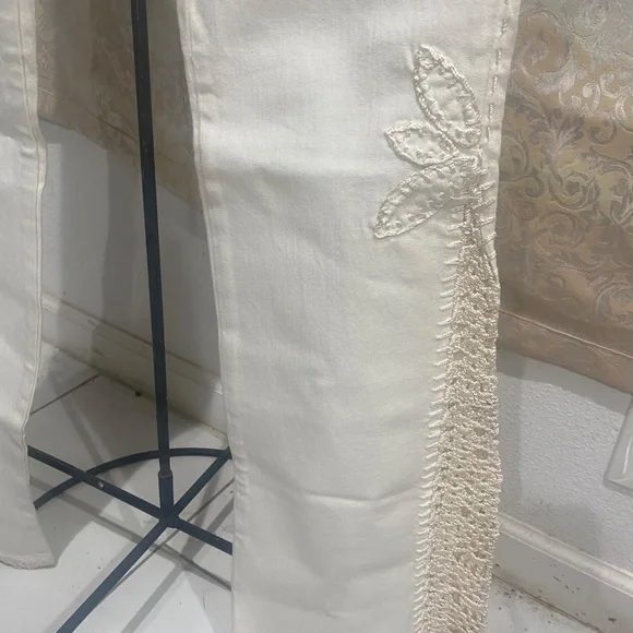 Parasuco Vintage Hand Stitched Embellished Denim Sz 27 - Picture 9 of 13